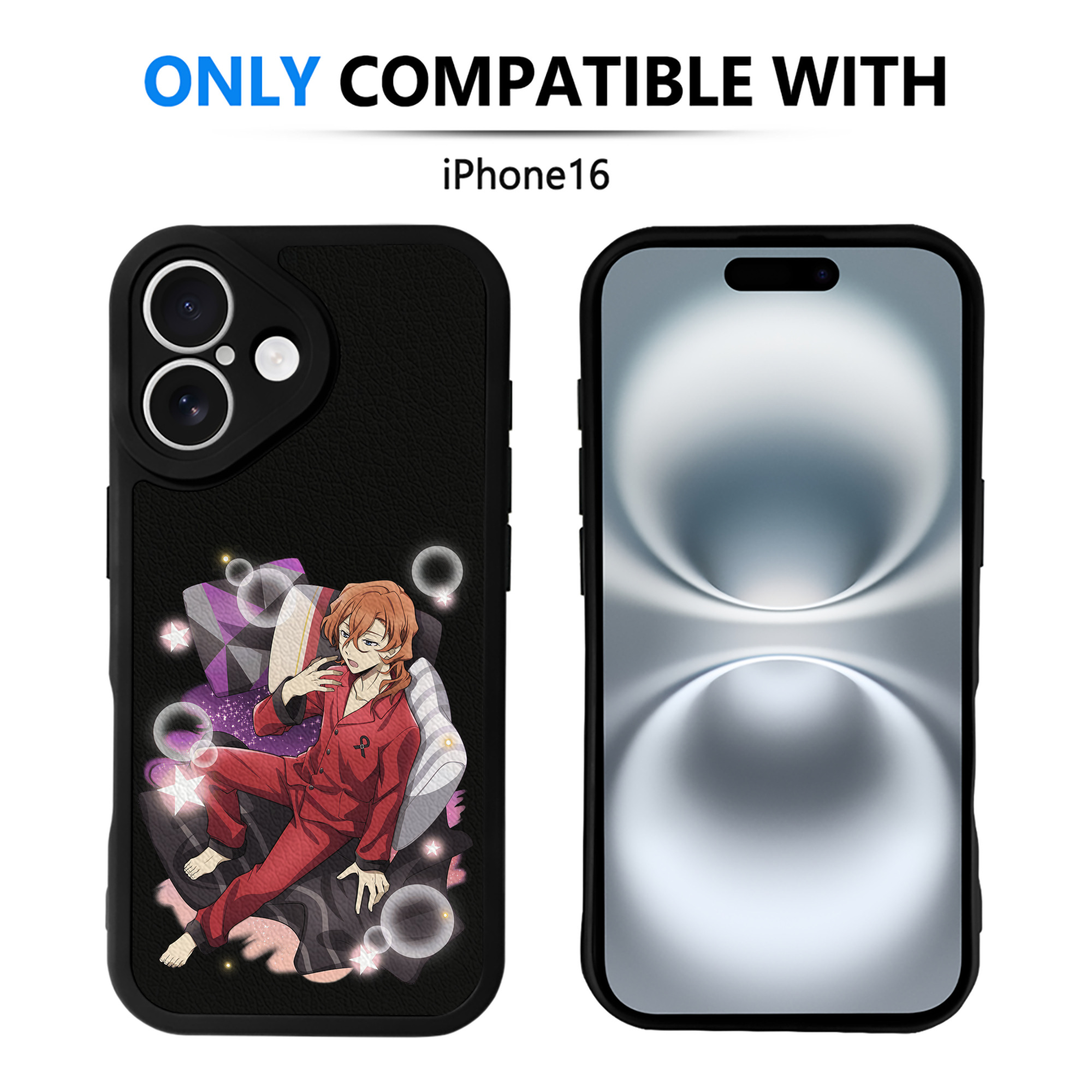 （画像用） 文豪ストレイドッグス Bungo Stray Dogs 【iPhone 16シリーズ対応】シリコンスマホケース（レザー調） 材質：シリコン